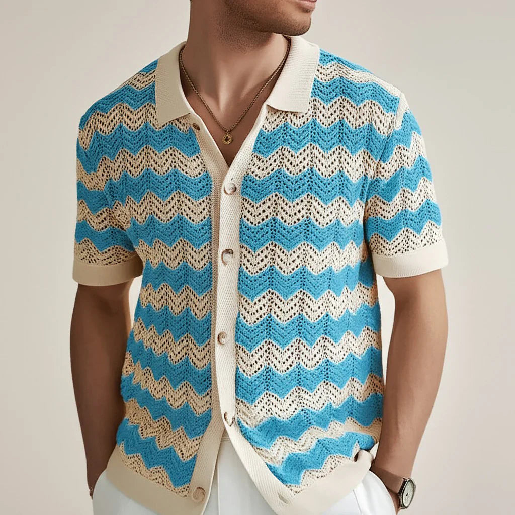 Basile - Stilfuld Præcisionsstrikket Skjorte