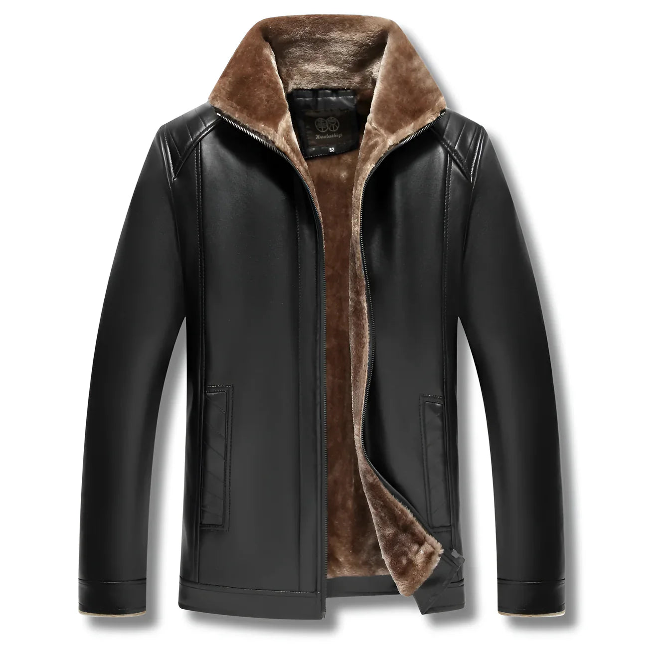 Diller - Elegantní Kožený Kabát S Kožešinovou Podšívkou